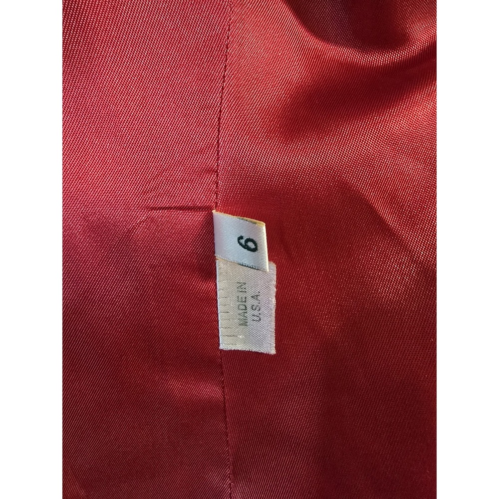 Austin‎ Reed Red Blazer with Gold Accent size 6 Petite READ - Picture 8 of 11